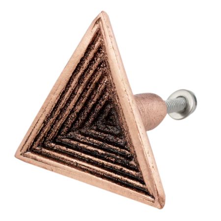 Triangular Pyramid Antique Copper Aluminium Cabinet Knob